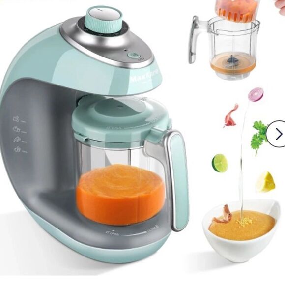 MaxKare Baby Food Processor in Mint Green/Blue. New in box! - Picture 5 of 14